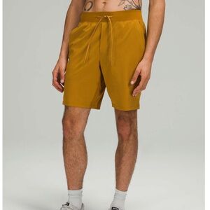 Lululemon Men's T.H.E. Short 9" Linerless Shorts in Gold Spice Size SMALL